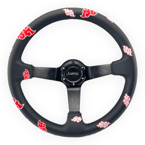 Tomu Akatsuki Black Leather Cloud Steering Wheel - Tomu-Store.com