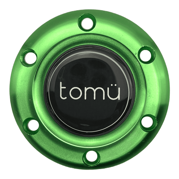 Tomu Black & Green Alloy Horn Button and Surround - Tomu-Store.com