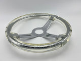 Tomu Chrome & Clear Twister Steering Wheel - Tomu-Store.com