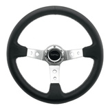 Tomu Ebisu Silver Spoke with Black Leather Steering Wheel - Tomu-Store.com