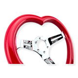 Tomu Glossy Red Heart with Mirror Chrome Spoke - Tomu-Store.com