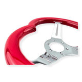 Tomu Glossy Red Heart with Mirror Chrome Spoke - Tomu-Store.com