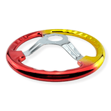 Tomu Gold and Red Chrome with Chrome Spoke Steering Wheel - Tomu-Store.com