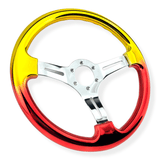 Tomu Gold and Red Chrome with Chrome Spoke Steering Wheel - Tomu-Store.com