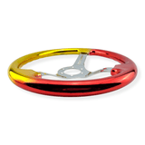 Tomu Gold and Red Chrome with Chrome Spoke Steering Wheel - Tomu-Store.com