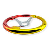 Tomu Gold and Red Chrome with Chrome Spoke Steering Wheel - Tomu-Store.com