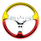 Tomu Gold and Red Chrome with Chrome Spoke Steering Wheel - Tomu-Store.com