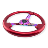 Tomu Hakone Candy Red with Neo Chrome Spoke Steering Wheel - Tomu-Store.com