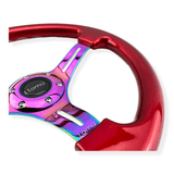 Tomu Hakone Candy Red with Neo Chrome Spoke Steering Wheel - Tomu-Store.com