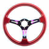 Tomu Hakone Candy Red with Neo Chrome Spoke Steering Wheel - Tomu-Store.com