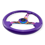 Tomu Hakone Gloss Purple with Neo Chrome Spoke Steering Wheel - Tomu-Store.com