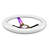 Tomu Hakone Gloss White with Neo Chrome Spoke Steering Wheel - Tomu-Store.com
