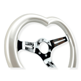 Tomu Pearl White Heart with Mirror Chrome Spoke - Tomu-Store.com