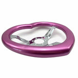 Tomu Sassy Pink Heart with Mirror Chrome Spoke - Tomu-Store.com