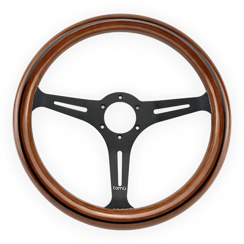 パーツ ALL WOOD Steering Wheel Real All Wood Steering Wheel - Rising Sun Autosports