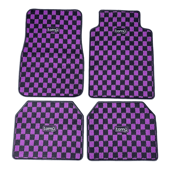 Akashi Tomu Checkered Floor Mats - Purple - Tomu-Store.com