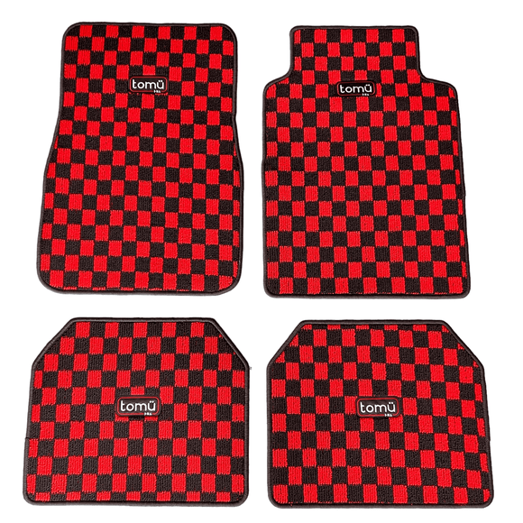Akashi Tomu Checkered Floor Mats - Red - Tomu-Store.com