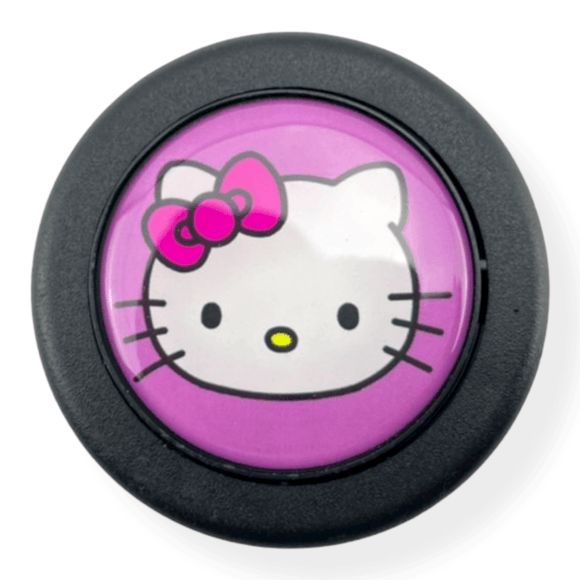 Hot Pink Kitty Bow Horn Button - Tomu-Store.com