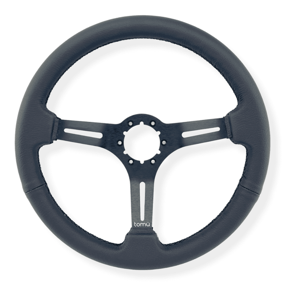 Tomu Akagi Black Leather Steering Wheel - Tomu-Store.com