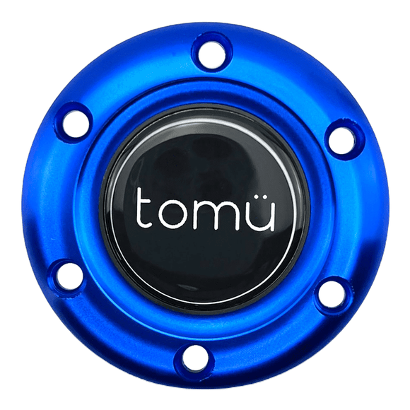 Tomu Black & Blue Alloy Horn Button and Surround - Tomu-Store.com