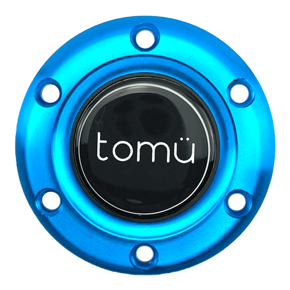 Tomu Black & Teal Alloy Horn Button and Surround - Tomu-Store.com