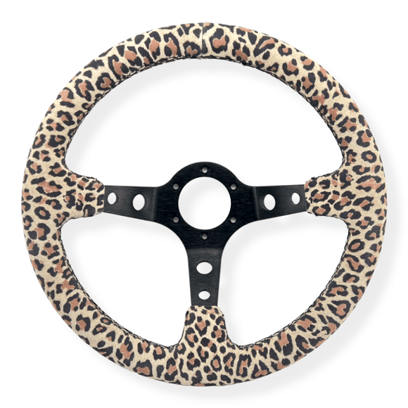 Tomu Cheetah Suede Steering Wheel - Tomu-Store.com