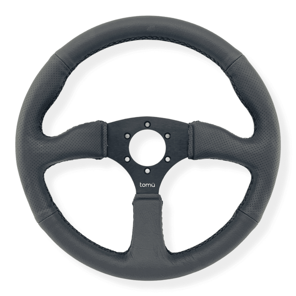 Tomu Circuit Black Perforated Leather Steering Wheel - Tomu-Store.com