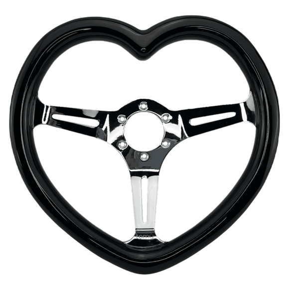 Tomu Gloss Black Heart with Mirror Chrome Spoke - Tomu-Store.com