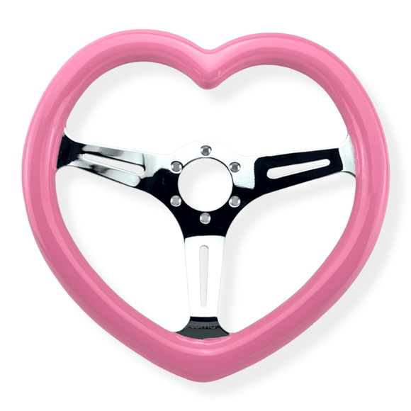 Tomu Gloss Pink Heart with Mirror Chrome Spoke - Tomu-Store.com