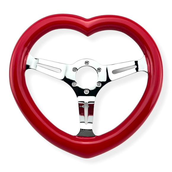 Tomu Glossy Red Heart with Mirror Chrome Spoke - Tomu-Store.com