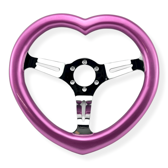 Tomu Sassy Pink Heart with Mirror Chrome Spoke - Tomu-Store.com